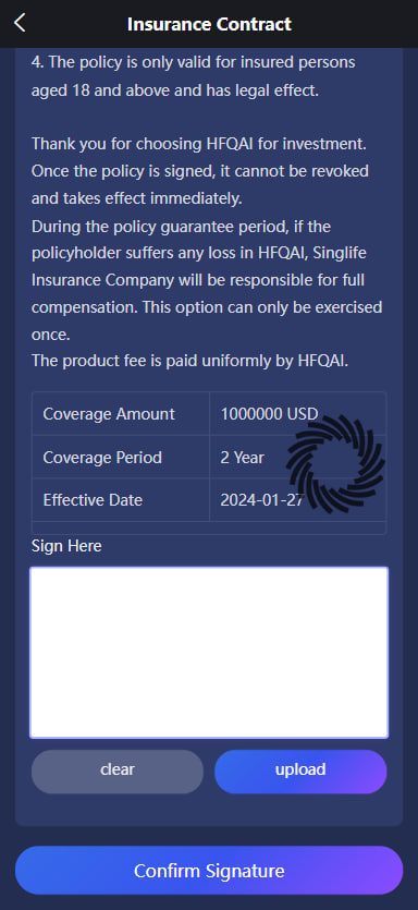 Fournir un contrat d'assurance
